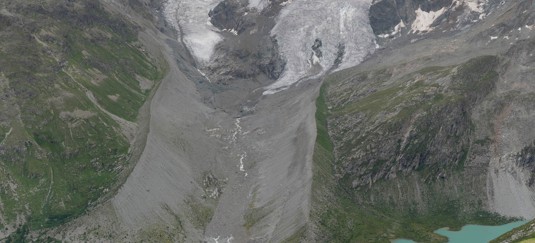Tschierva gletsjer in 2022 - Foto door Leo Hoesli